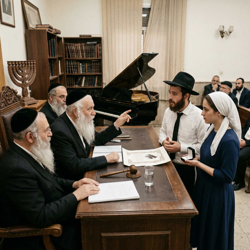דין פסנתר שניתן לאישה במקום טבעת אירוסין