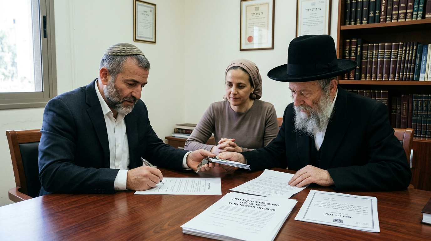 עיקול חלק האיש בתמורת הדירה להבטחת תשלומי מדור סדירים | תיק 1347090/38 | ביה"ד באר שבע